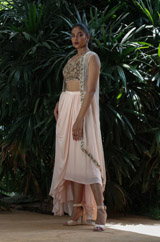 Embroidered Blouse With Draped Bottom SetIMG_0752 copy